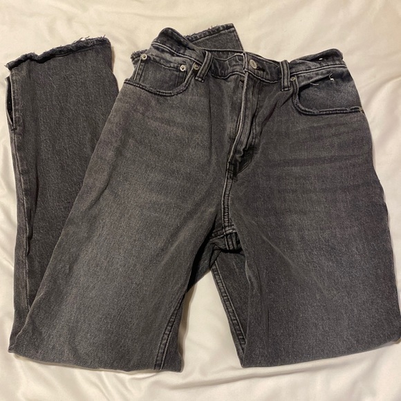 Abercrombie & Fitch 90s Straight Ultra High Rise Jeans w/ slits - Picture 2 of 6